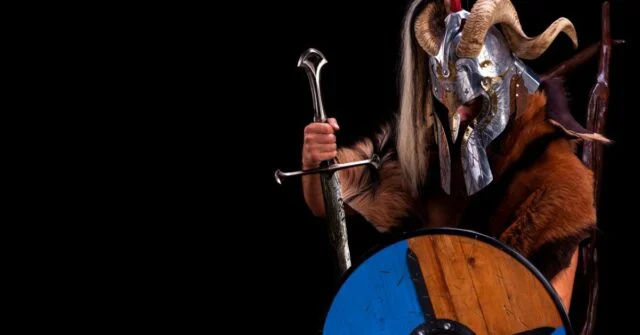 A viking with horned helmet as per the common myth.