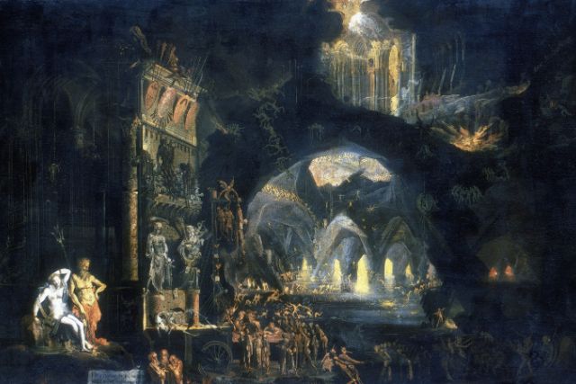 Depiction of the underworld or the realm of the dead.