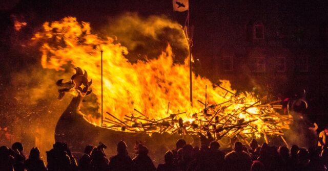 A popular viking festival "Up Helly Aa".