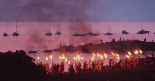 Viking festival re-enactment of the Battle of Largs.